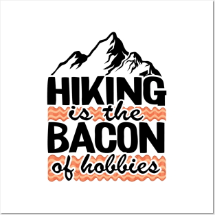 Hiking & Bacon Funny Outdoor Hiker Gift Camping Nature Posters and Art